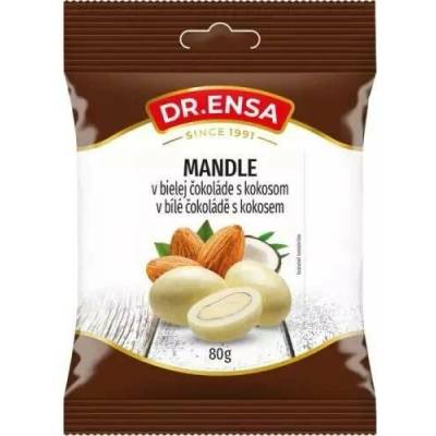 Dr. Ensa mandle v bílé čokoládě s kokosem 80 g