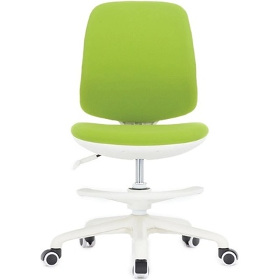 RFG Детски стол RFG Candy Foot White, до 120кг, дамаска, пластмасова база, регулиране на височината, ергономичен, зелен (PP601G-A-WH/ZT-67)