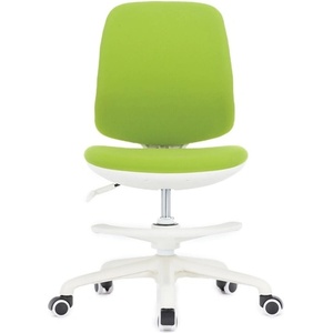 RFG Детски стол RFG Candy Foot White, до 120кг, дамаска, пластмасова база, регулиране на височината, ергономичен, зелен (PP601G-A-WH/ZT-67)