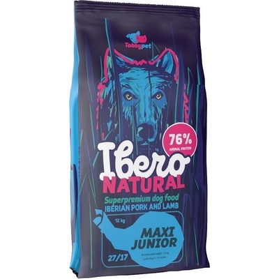 Ibero Natural Junior Dog Maxi Pork & Lamb 12 kg