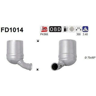 Filtr sazových částic, výfukový systém AS FD1014