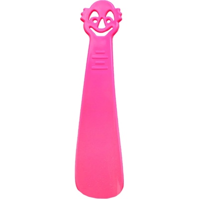 Obouvací lžíce Buble plastová 18 cm klaun růžová