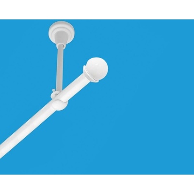 OK-GarnýžeCZ Garnýž kovová jednořadá 19mm Todi bílá 330 cm do stropu / na tunýlek - bez kroužků