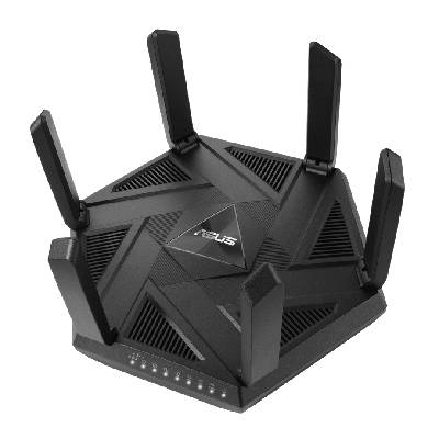 Gaming Wireless Router, RT-AXE7800, AXE7800, Tri-Band, Quad-Core 1.7GHz CPU, 256MB/512MB Flash/RAM, 2.5G port, AiProtection Pro, Adaptive QoS, VPN Fusion, Instant Guard, IPTV, OFDMA, MU-MIMO, Bea (90IG07B0-MU9B00)
