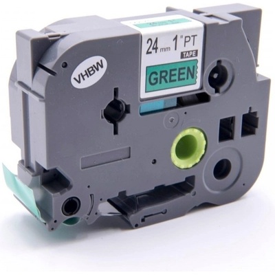 Compatible Brother TZe-V751, 24mm x 5, 5m, черен печат / зелен фон, винил, съвместима лента (TZe-V751)