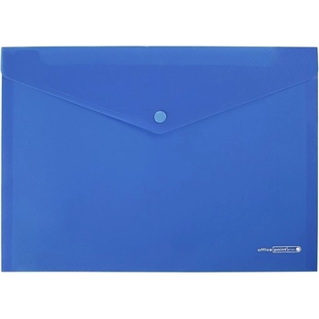 Папка джоб с копче Office Point de Luxe Син А4 (1303078-06-3461100-07)