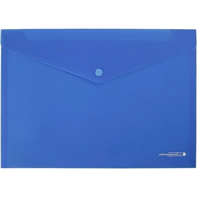 Папка джоб с копче Office Point de Luxe Син А4 (1303078-06-3461100-07)