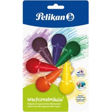 Pelikan Voskové pastelky Myška 6 ks v krabičke