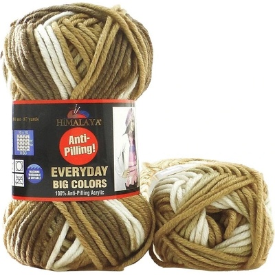 Priadza Everyday Big Colors 71803 odtieň hnedá a smotanová