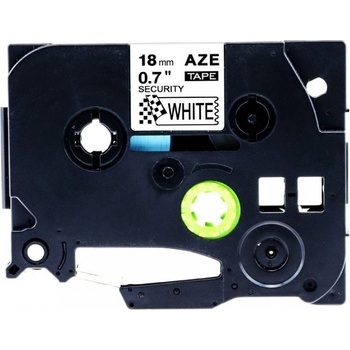 Pro Brother Съвместима лента с Brother TZ-SE4/TZe-SE4, 18mm x 8m запечатване, черен печат/бял фон (TZeSE4)