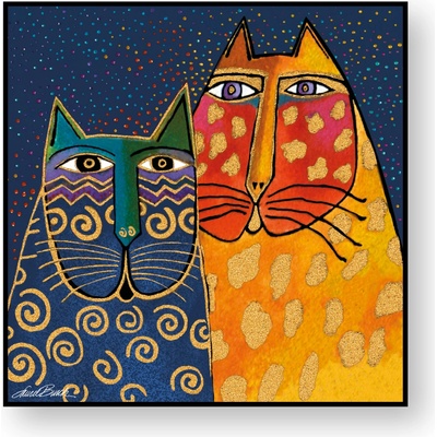 EGAN LAUREL BURCH FANTASTIC FELINES Obrázek "GATTO modrá 50 × 50 cm