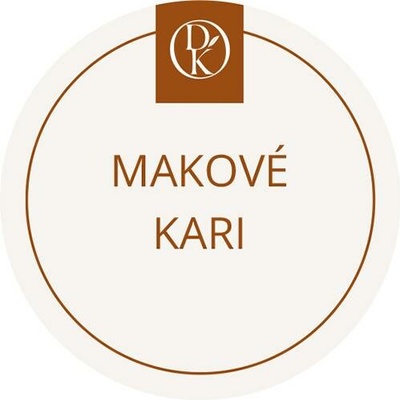Davídkovo koření Etiketa Makové kari béžová průměr 4,5 cm 1 ks