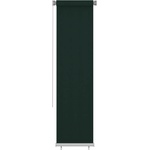 vidaXL Външна ролетна щора, 65(Ш)x230(В) см, тъмнозелена, HDPE (312822)