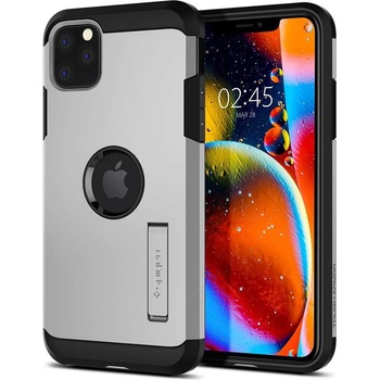 Spigen Tough Armor Case - хибриден кейс с най-висока степен на защита за iPhone 11 Pro (сребрист)