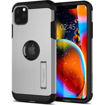 Spigen Tough Armor Case - хибриден кейс с най-висока степен на защита за iPhone 11 Pro (сребрист)
