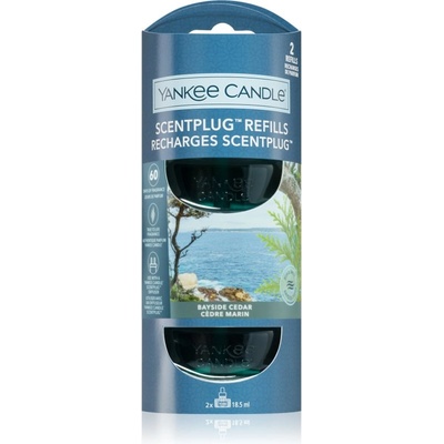 Yankee Candle Bayside Cedar резервен пълнител за електрически дифузер 2x18.5ml