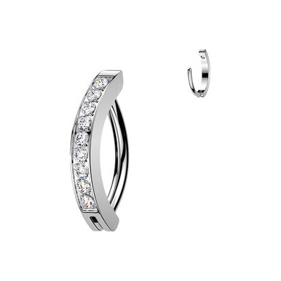 Šperky4U Piercing do obočí s ozdobným štítem TITAN TIT1750-C