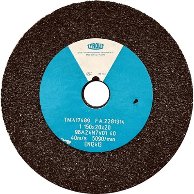Tyrolit Brusný kotouč plochý 150 x 20 x 20 mm 96A24N7V40 T417489
