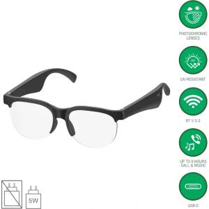  Безжични аудио очила със фотохромни стъкла - 4smarts SoundGlasses Sport 2 Bluetooth Sunglasses (черен) (541620)