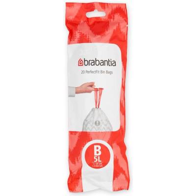 Brabantia Торба за кош Brabantia PerfectFit Slide/Paper Bin размер B, 5L, 20 броя, ролка (647034)