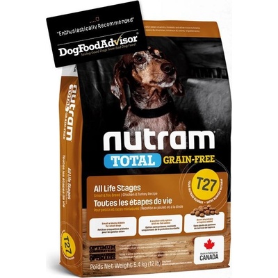 Nutram T27 Total GF Sm. Turkey Chicken, Duck 5,4 kg