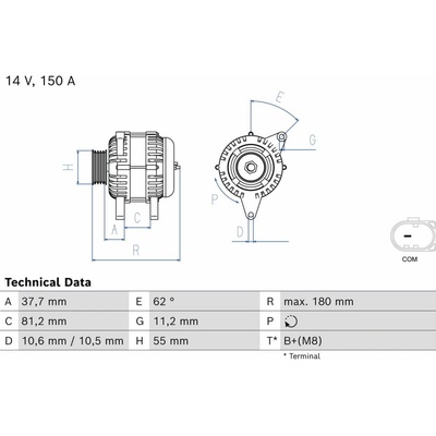 Alternátor BOSCH 0 986 087 230