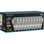 Mexen Vintis 10x LED филaмент крушка E27, A60, 4W, Топла - 2200K, 280 lm, пушек - L150-E27-0422-70x10 (L150-E27-0422-70x10)