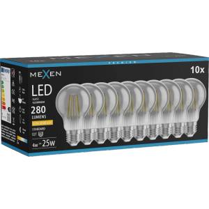 Mexen Vintis 10x LED филaмент крушка E27, A60, 4W, Топла - 2200K, 280 lm, пушек - L150-E27-0422-70x10 (L150-E27-0422-70x10)