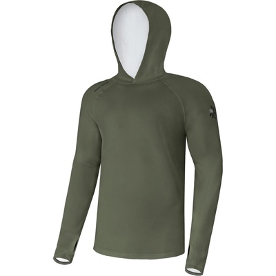 Giants fishing funkční tričko s dlouhým rukávem UV50+Hoodie Dark Green – Zboží Mobilmania