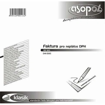 Asopol 041000 Faktura pro neplátce DPH 2/3 A4 COPY