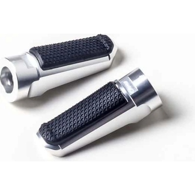 Stupačky bez adaptérů PUIG SPORT 7318P stříbrná s gumou 7318P