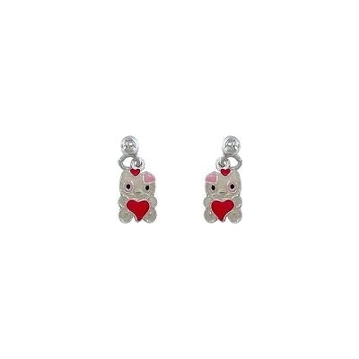 INFINITYSILVER Stříbrné dětské náušnice KOČIČKA 132222