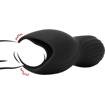 Loveline Вибриращ ръкав за мастурбация - Licorice Black