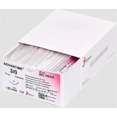 ADVANTIME USP 2/0 jehla 36mm 1/2kruh hrot XT 70 cm x 36 ks