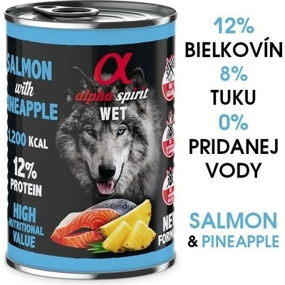 Alpha Spirit Salmon & Pineapple 400 g