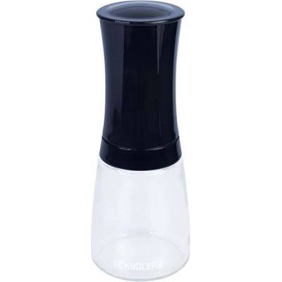 KYOCERA (Kyoto Ceramics - Япония) Мелничка за сол, пипер или подправки KYOCERA с керамичен механизъм - черна (Kyocera CM- 20-BK)