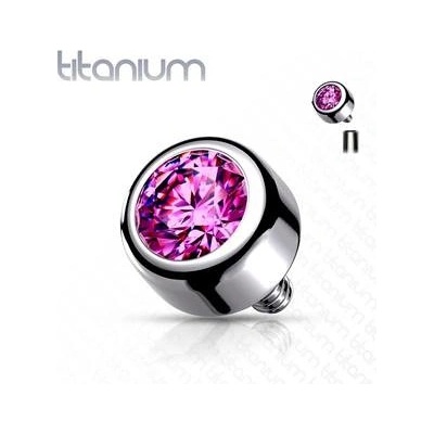 Šperky4U náhradní kamínek k labretě titan závit TIT1066-03P
