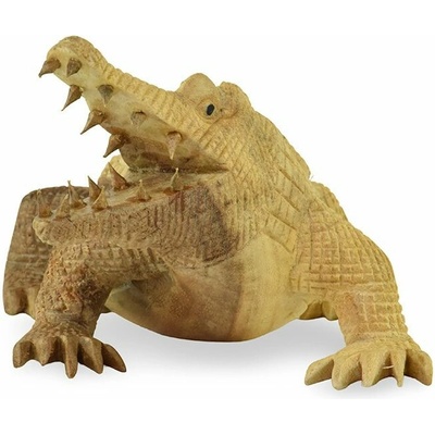Drevená soška Krokodíl 12 cm - var. D