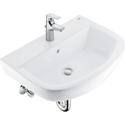 GROHE Мивка за баня BauFlow + смесител Bau Ceramic, 39644000, Grohe, снежно бяло (39644000)