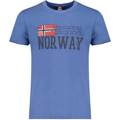 Norway 1963 Мъжка тениска с къс ръкав norway 1963, Цвят Синьо (846020_bldenim)
