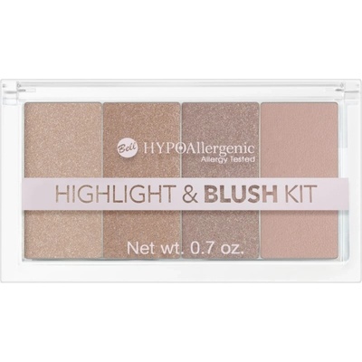 Bell Hypoallergenic палитра с хайлайтъри и ружове 20 гр