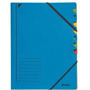 Leitz Папка с каучук, картон, А4, 7 отделения, leitz, синя 39070035 (39070035)