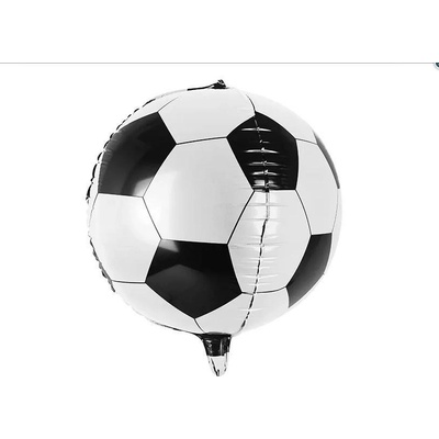 PartyDeco Fóliový nafukovací balónik Futbalový balón 3D 40 cm