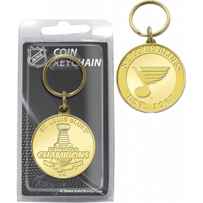 Louis přívěsek na klíče Fanatics St. Blues Highland Mint 2019 Stanley Cup Champions Bronze Coin Keychain FA 3570378