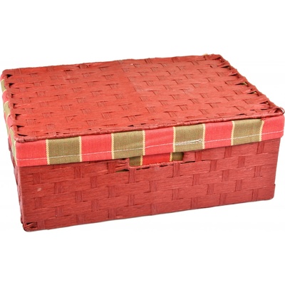 Vingo Úložný box s víkem červený sada 30 x 21 v. 11 36 x 24 v. 13 40 x 27 v. 15