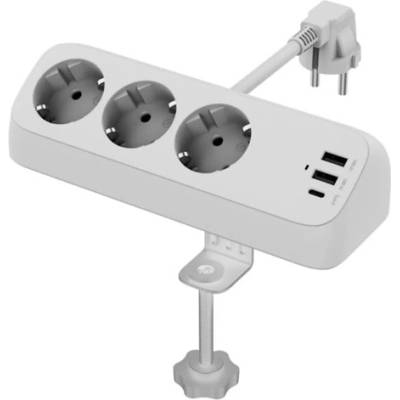 Valueline Мрежов разклонител, настолен, 3 гнезда + 2x USB-A, 1x USB-C, 1, 5 м, бял 19.99. 1034-5 (19.99.1034-5)