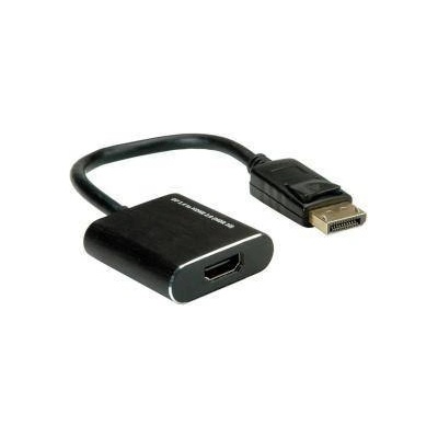 Roline Адаптер ROLINE 12.03. 3164 DisplayPort-HDMI, 4K 60Hz, DP v1.4, DP M - HDMI F, черен, 12.03. 3164