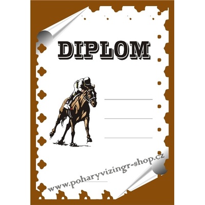 VIZINGR Koně diplom A4 č.8