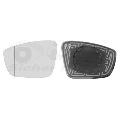Sklo vonkajżieho zrkadla VAN WEZEL 5701837
