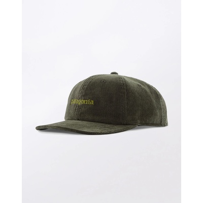 Patagonia Corduroy Cap Text Logo: Old Growth Green